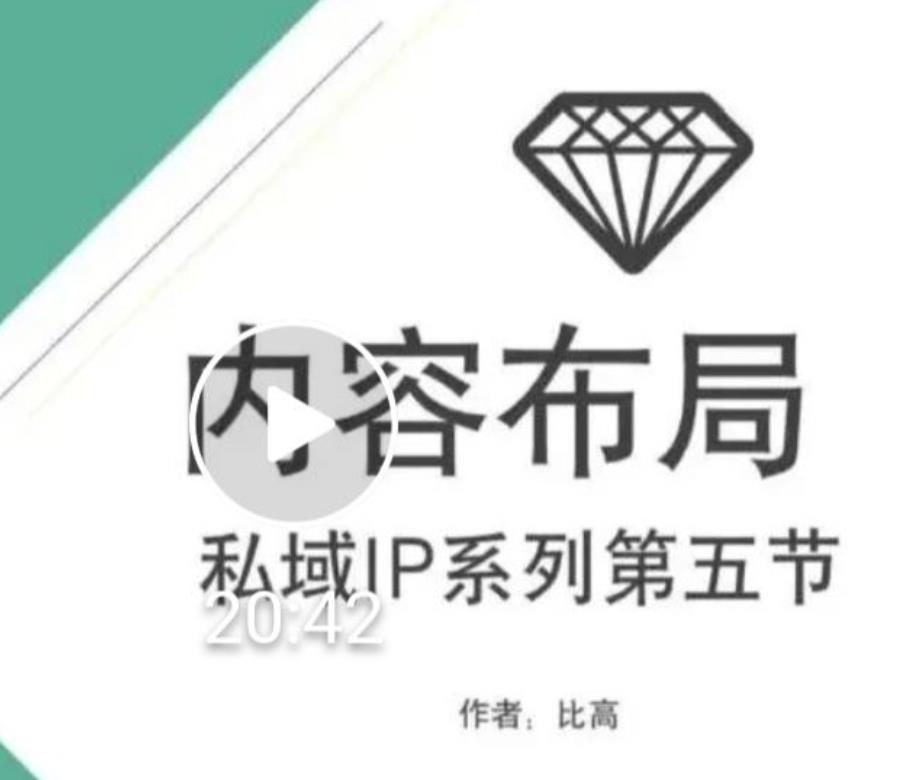 比高私域IP流量变现视频课，6个月10W粉，2235付费会员【完结】-闪越社