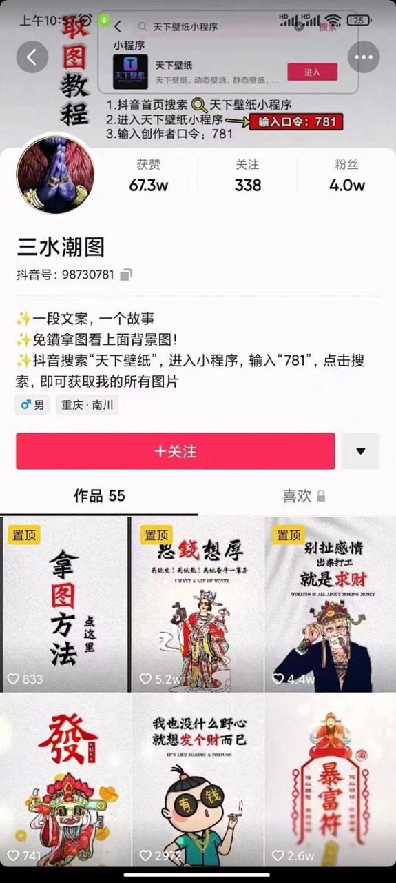 国潮壁纸变现项目，新手可操作日赚200+【素材+软件+教程】-闪越社