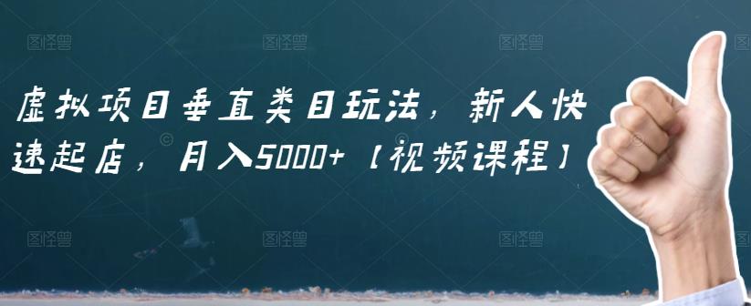 虚拟项目垂直类目玩法，新人快速起店，月入5000+【视频课程】-闪越社