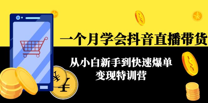 一个月学会抖音直播带货：从小白新手到快速爆单变现特训营(63节课)-闪越社