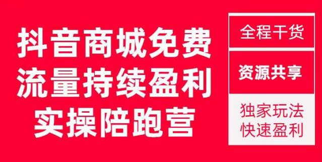 抖音商城搜索持续盈利陪跑成长营，抖音商城搜索从0-1、从1到10的全面解决方案-闪越社