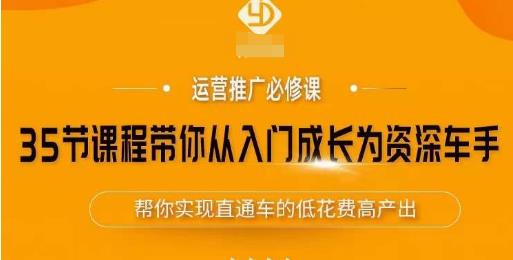 35节课程带你从入门成长为资深车手，让系统学习直通车成为可能，帮你实现直通车的低花费高产出-闪越社