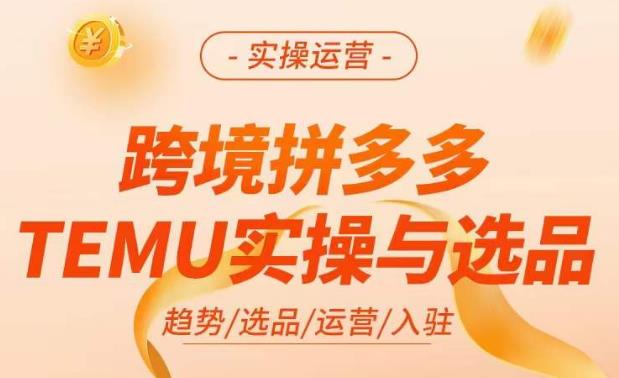 跨境拼多多TEMU实操与选品，​掌握平台运营方法技巧，选品避坑12条标准，爆款的底层思路等-闪越社