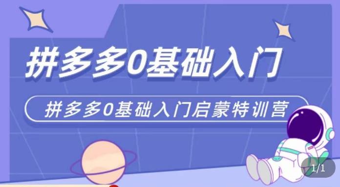 六一电商·拼多多运营0-1实操特训营，拼多多从基础到进阶的可实操玩法-闪越社