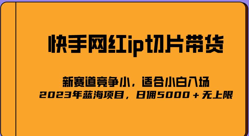 2023爆火的快手网红IP切片，号称日佣5000＋的蓝海项目，二驴的独家授权-闪越社