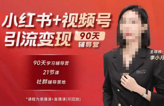 李小月小红书90天辅营导‬第七期，熟悉新媒体平台|从零到一做爆款内容|商业变现-闪越社