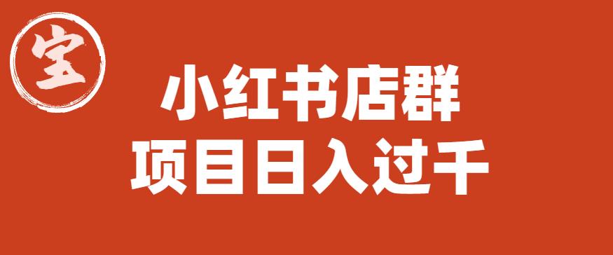 宝哥小红书店群项目，日入过千（图文教程）【揭秘】-闪越社