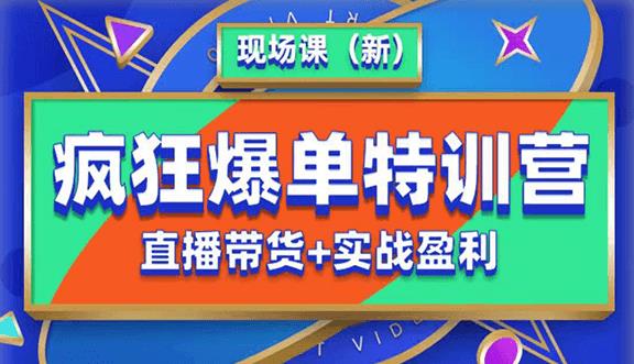 抖音短视频疯狂爆单特训营现场课（新）直播带货+实战案例-闪越社