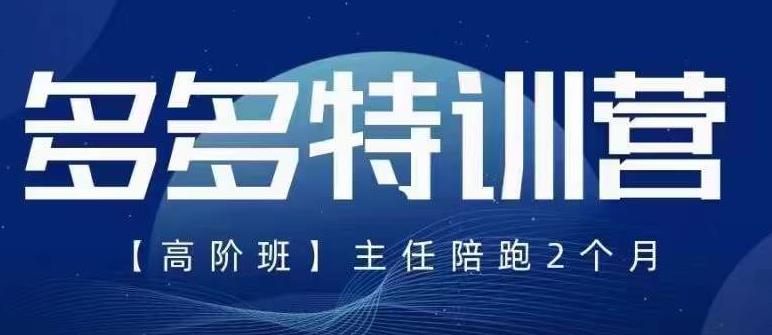 纪主任·5月最新多多特训营高阶班，玩法落地实操，多多全掌握-闪越社