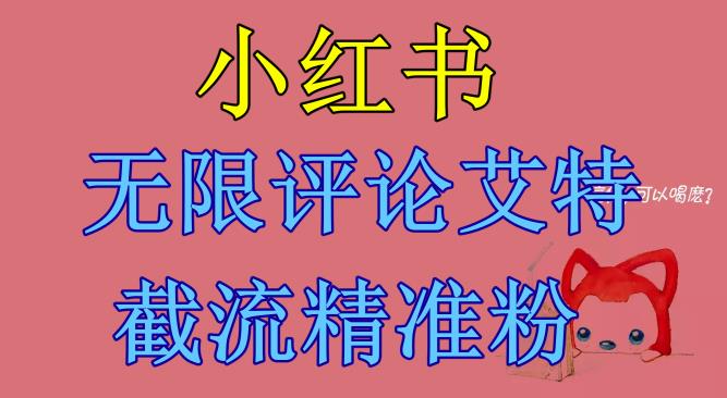 小红书无限评论艾特截流精准粉（软件+教程）-闪越社