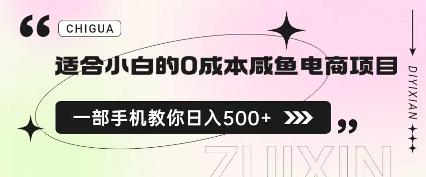 适合小白的0成本闲鱼电商项目，一部手机，教你如何日入500+的保姆级教程【揭秘】-闪越社