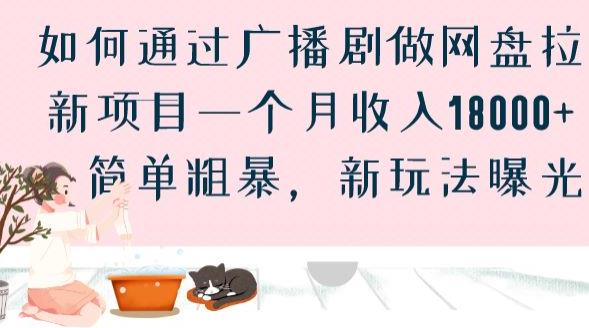 如何通过广播剧做网盘拉新项目一个月收入18000+，简单粗暴，新玩法曝光【揭秘】-闪越社