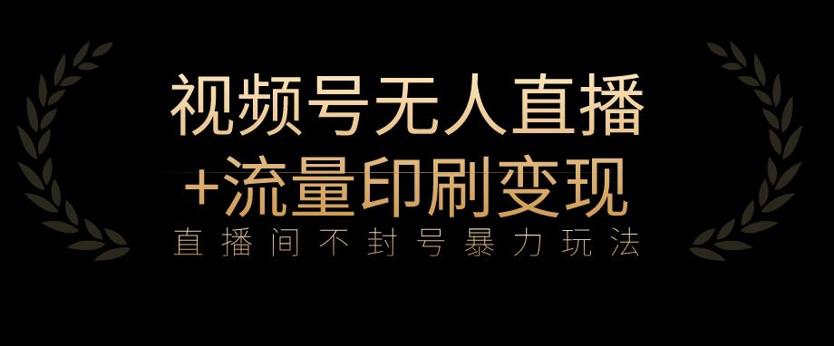 全网首发视频号不封号无人直播暴利玩法+流量印刷机变现，日入1000+【揭秘】-闪越社