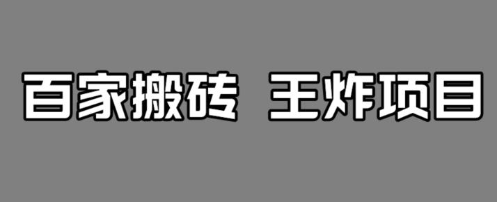 百家最新搬运玩法，单号月入5000+【揭秘】-闪越社