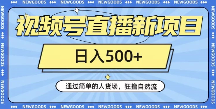 视频号直播新项目，通过简单的人货场，狂撸自然流，日入500+【260G资料】-闪越社