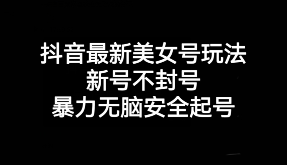 抖音最新美女号玩法，新号不封号，暴力无脑安全起号【揭秘】-闪越社