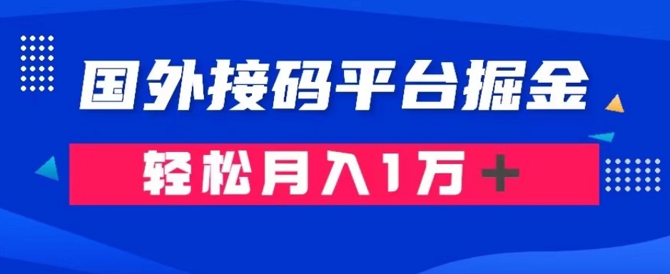 通过国外接码平台掘金：成本1.3，利润10＋，轻松月入1万＋【揭秘】-闪越社