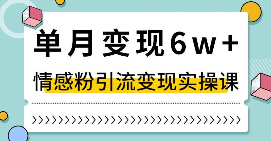 单月变现6W+，抖音情感粉引流变现实操课，小白可做，轻松上手，独家赛道【揭秘】-闪越社