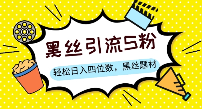 S粉变现，轻松日入四位数，黑丝题材+情感话术【揭秘】-闪越社