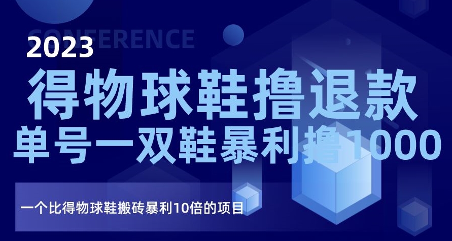 2023得物球鞋撸退款，单号一双鞋暴利撸1000，一个比得物球鞋搬砖暴利10倍的项目【揭秘】-闪越社