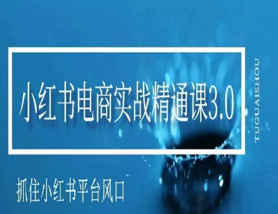 小红书电商实战精通课3.0，抓住小红书平台的风口，不错过有一个赚钱的机会-闪越社