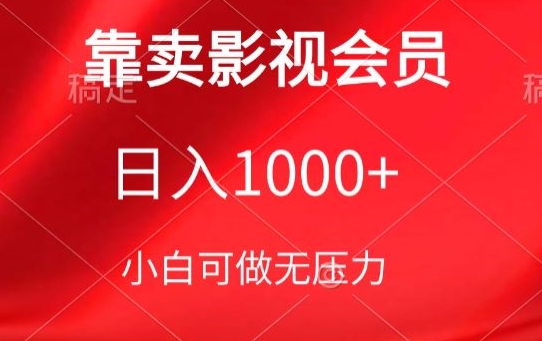 靠卖影视会员，日入1000+，落地保姆级教程，新手可学【揭秘】-闪越社