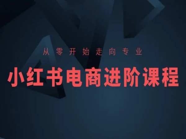 从零开始走向专业，小红书电商进阶课程-闪越社