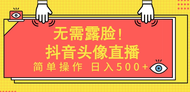 无需露脸，Ai头像直播项目，简单操作日入500+【揭秘】-闪越社