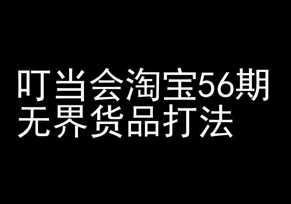 叮当会淘宝56期：无界货品打法-淘宝开店教程-闪越社