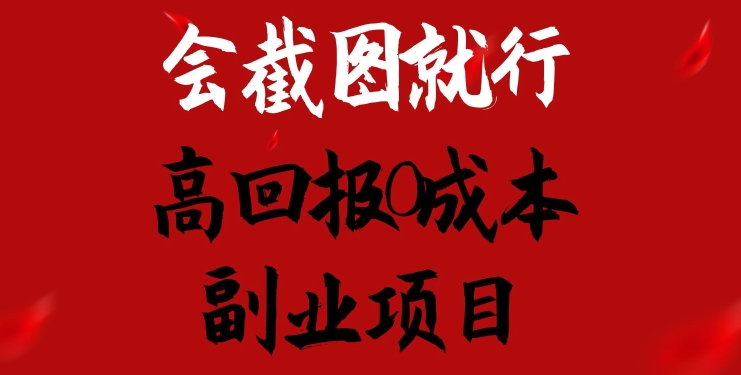 会截图就行，高回报0成本副业项目，卖离婚模板一天1.5k+【揭秘】-闪越社