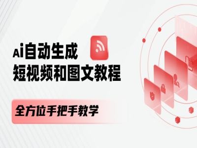 AI自动生成短视频和图文课程，全方位手把手教学-闪越社