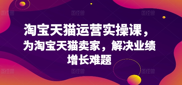 淘宝天猫运营实操课，为淘宝天猫卖家，解决业绩增长难题-闪越社