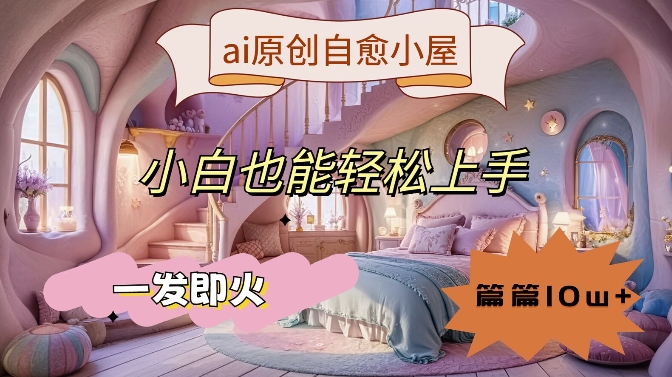 ai原创治愈小屋，小白也能轻松上手，一发即火，篇篇10w+【揭秘】-闪越社